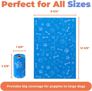 Dog Poop Bags for Waste Refuse Cleanup, Doggy Roll Replacements for Outdoor Puppy Walking and Travel, Leak Proof and Tear Resistant, Thick Plastic - Assorted, 150 Bags