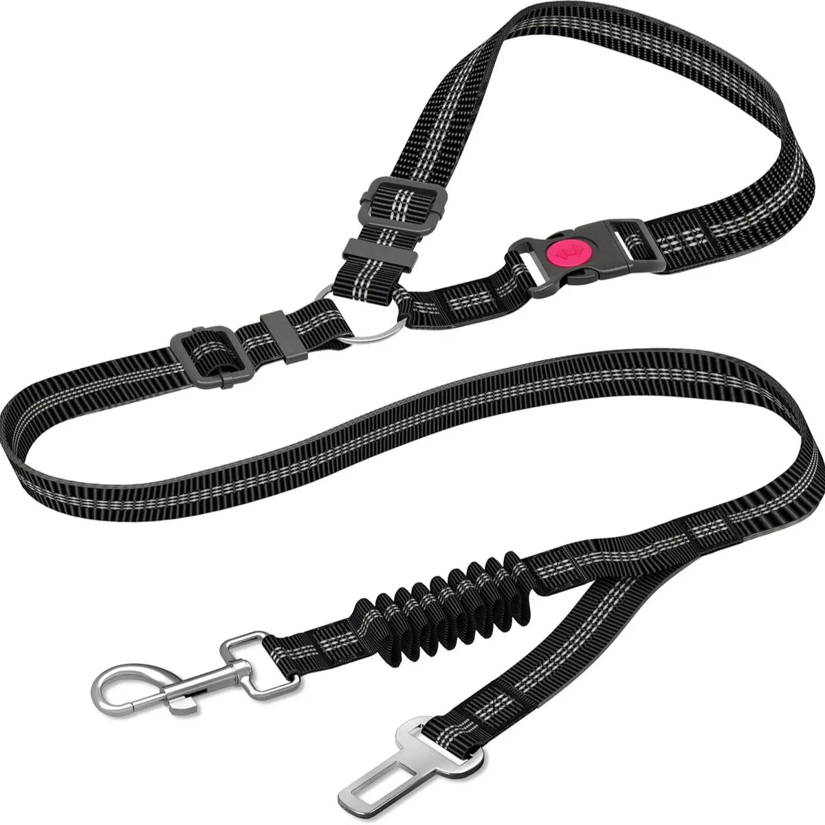 Adjustable Dog Car Seat Belt with Dual Fixing Design for Safe & Comfortable Car Rides