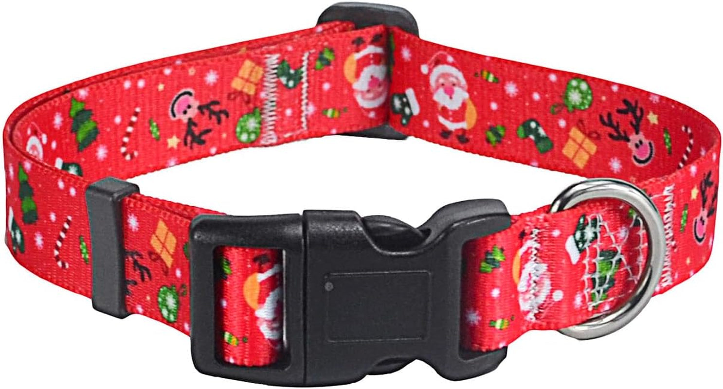 Christmas Dog Collar - Premium Adjustable Dog Collar for Small Medium Large Dogs