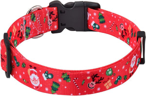 Christmas Dog Collar - Premium Adjustable Dog Collar for Small Medium Large Dogs