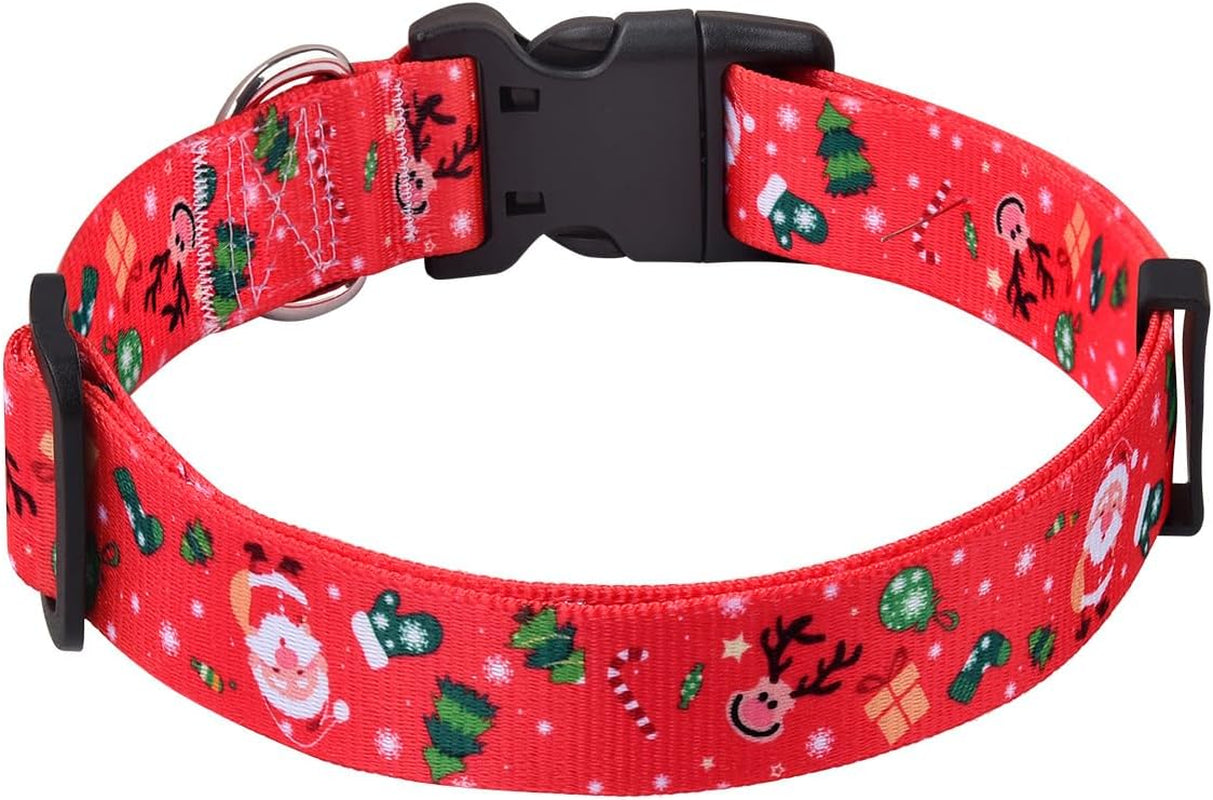 Christmas Dog Collar - Premium Adjustable Dog Collar for Small Medium Large Dogs
