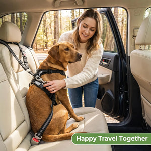 Adjustable Dog Car Seat Belt with Dual Fixing Design for Safe & Comfortable Car Rides