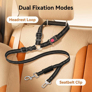 Adjustable Dog Car Seat Belt with Dual Fixing Design for Safe & Comfortable Car Rides