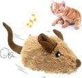 Interactive Automatic Mouse Toy for Cats with Realistic Squeaky Sound - Indoor Self-Play and Exercise (Brown Ear)
