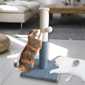 Cat Scratching Post, Cat Scratcher Pole Tower with Sisal Toy Board Pad for Indoor Cats