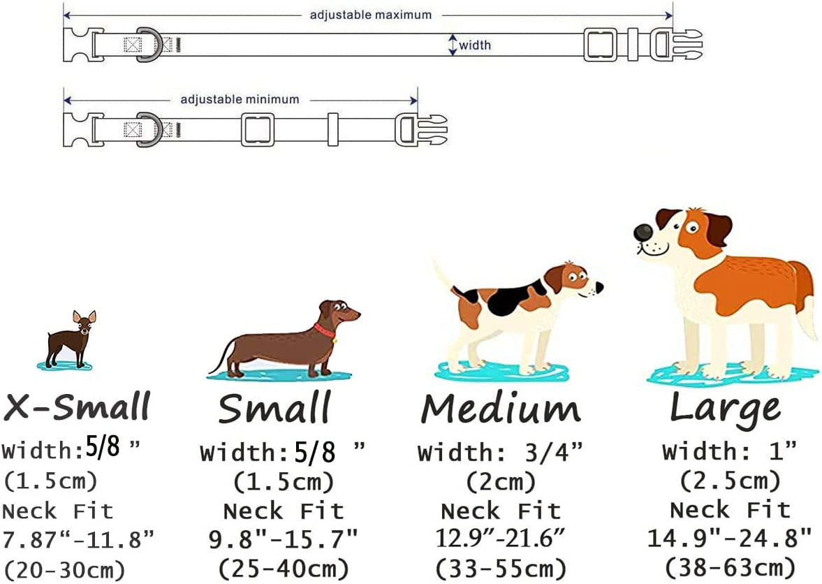 Christmas Dog Collar - Premium Adjustable Dog Collar for Small Medium Large Dogs