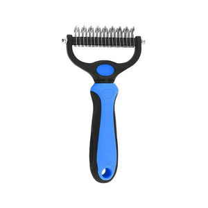 Pet Dematting Undercoat Rake for Long Haired Dogs Cats, Double Sided Deshedding Brush, Pain Free Tangle Remover to Reduce Shedding & Mats