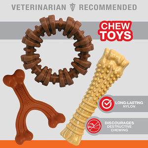Customer Favorites Power Chew Toy Bundle for Dogs, Indestructible Dog Toys, Pack of 3 Dog Toys, Flavor Medley, Large Dogs - 3 Pack